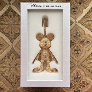 Disney X Baublebar Shimmering Gold Mickey Mouse Bag Charm New In The Box, Unused